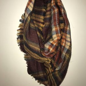 Fall Plaid infinity scarf